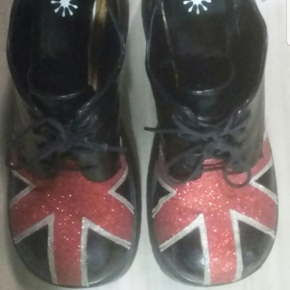 British Flag Platform Shoes